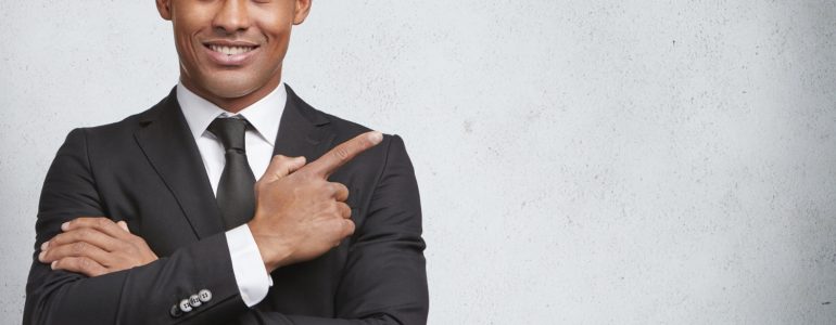 Portrait Expressive Young Man Wearing Formal Suit